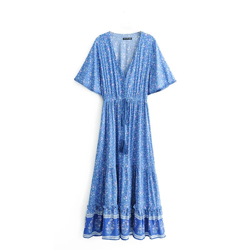 Biarritz Cotton Rayon Maxi Dress