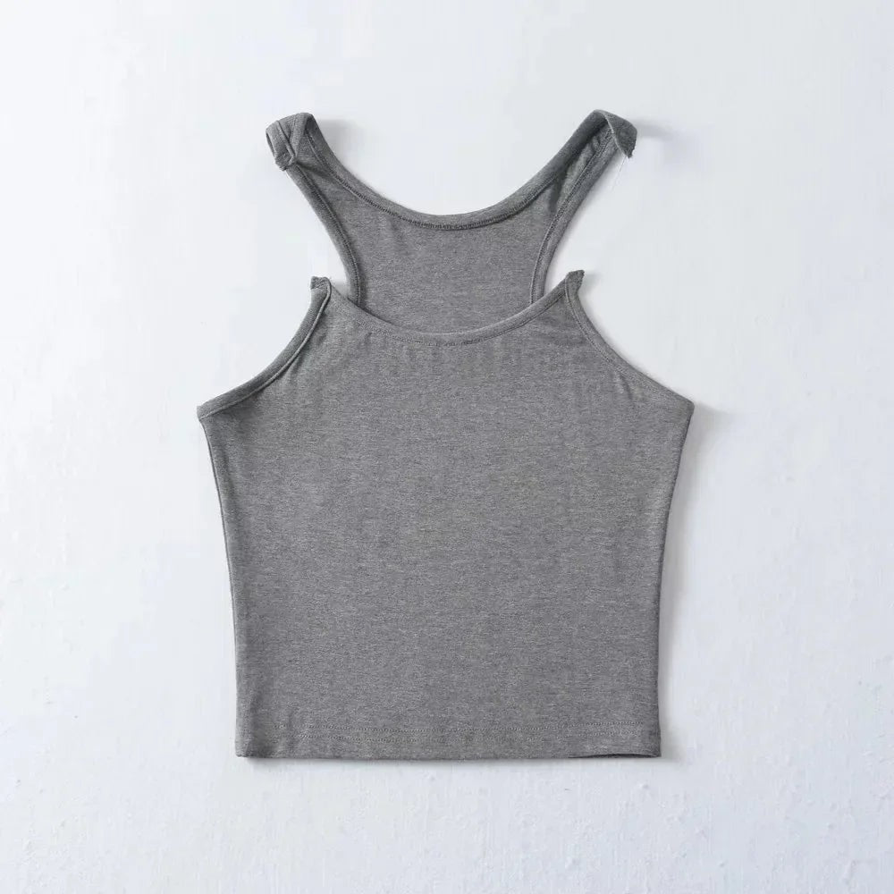 Cora Seamless Tank Top - Slate