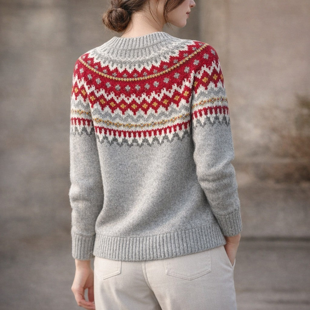 Davos Fair Isle Merino Wool Sweater