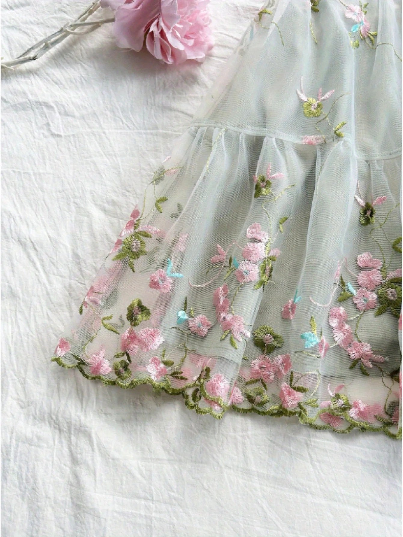 Hvar Embroidered Lace Mini Dress
