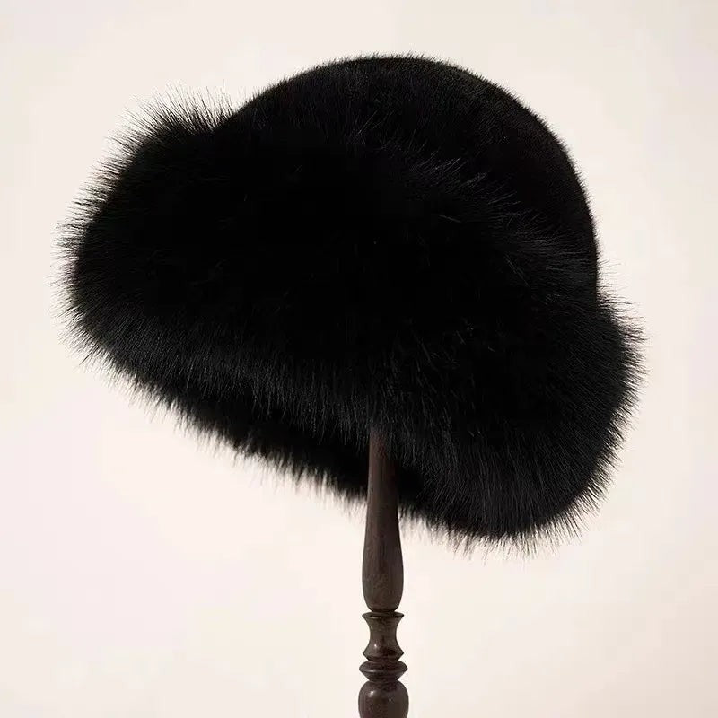 Laurentis Faux Fur Hat - Obsidian