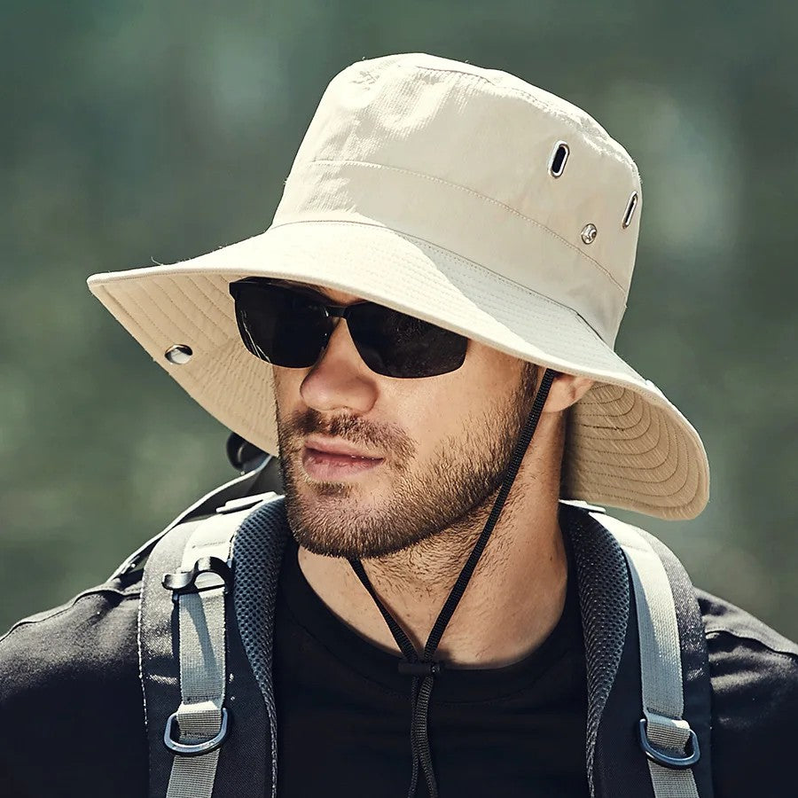 Meridian Wide Brim Bucket Hat - Sand
