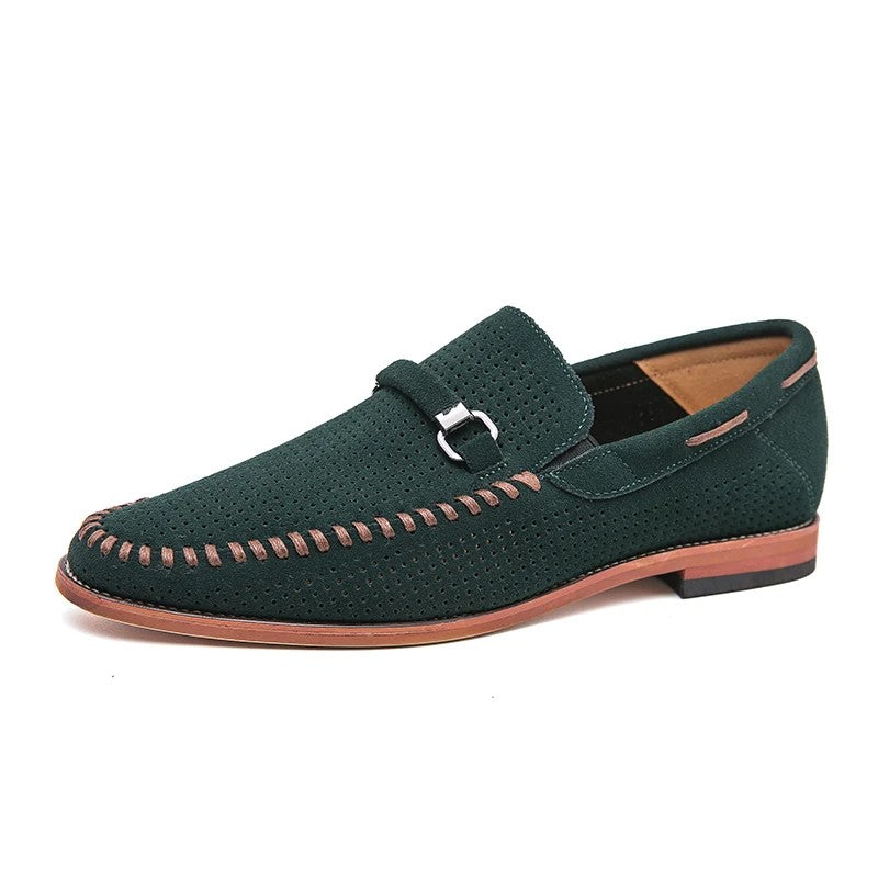 Sorano Genuine Leather Loafers - Forest Green