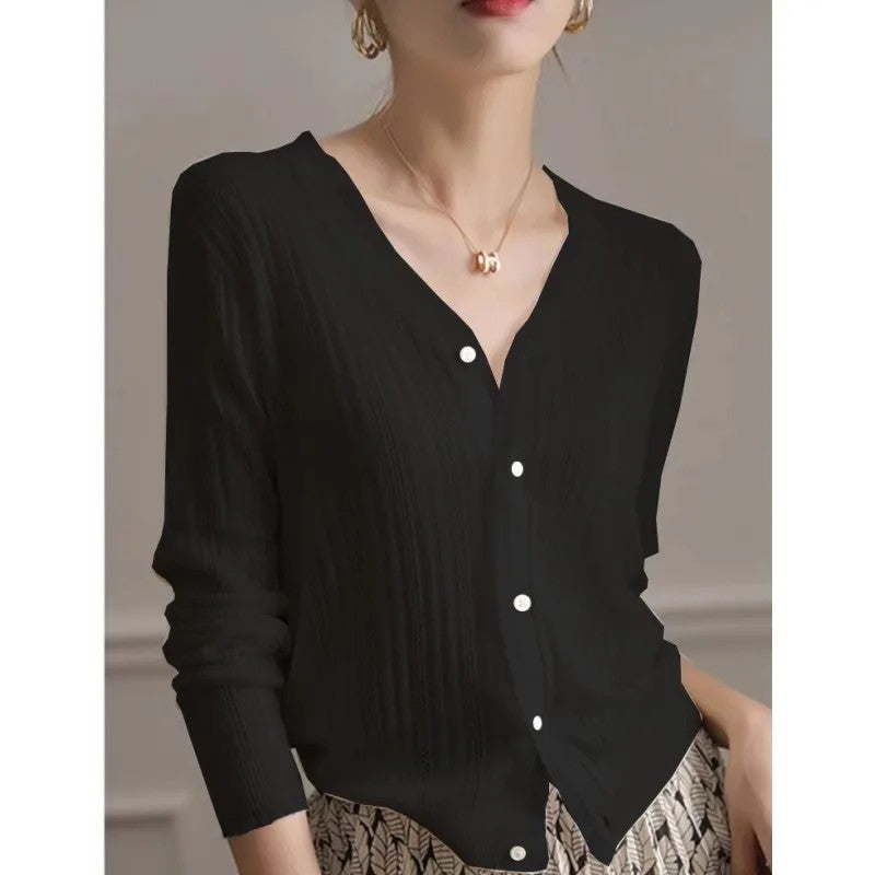 Piazzetta Cashmere Wool Cardigan - Onyx