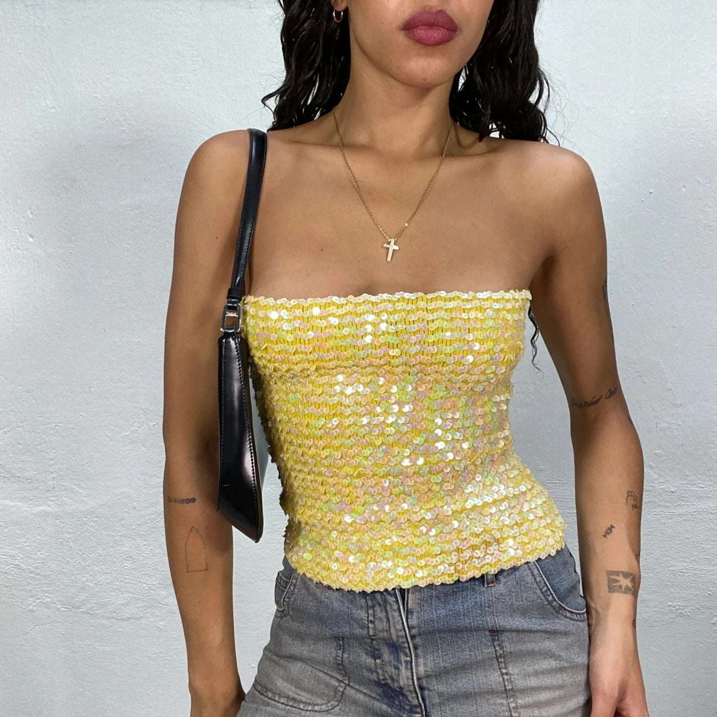 Rina Sequin Crochet Cami