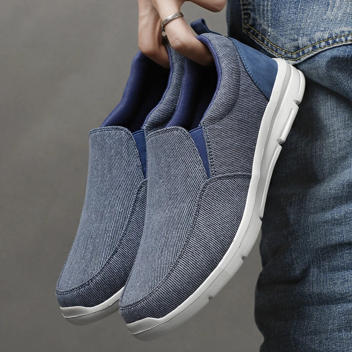 Riva Canvas Slip-On Loafers - Azure