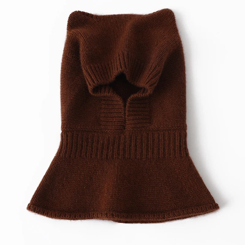 Thun 100% Cashmere Bear Balaclava - Saddle
