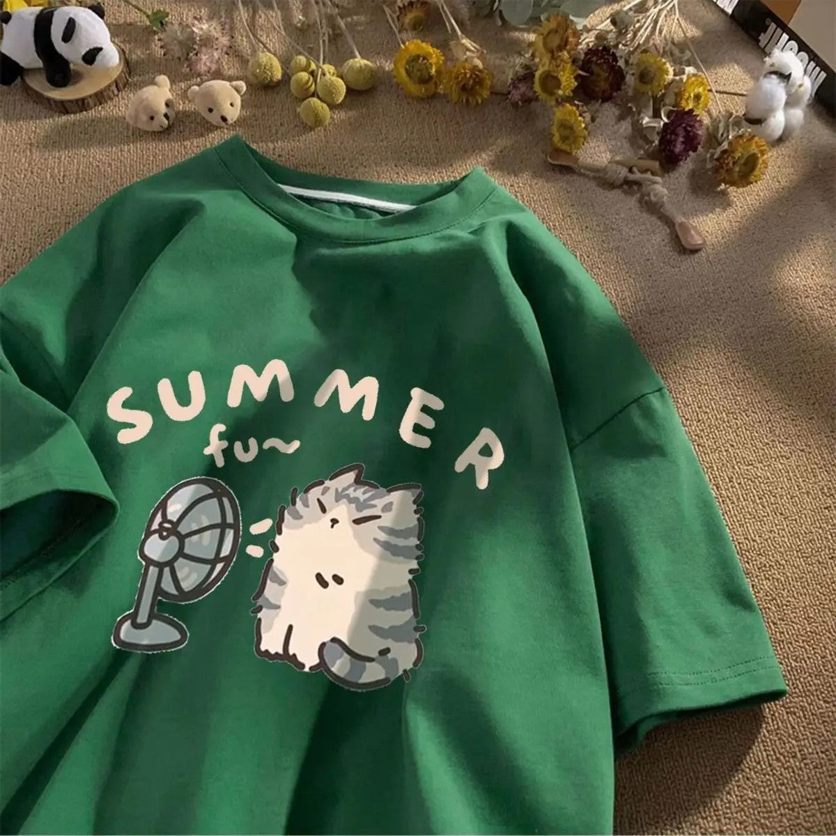 Summer Fun Printed Summer Tee - Forest Green