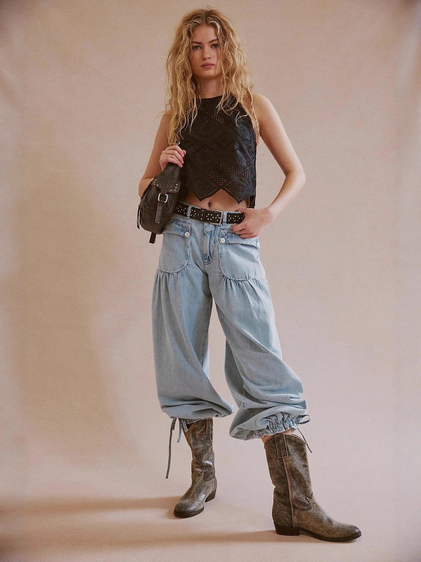 Valais Wide Leg Jeans - Light Blue