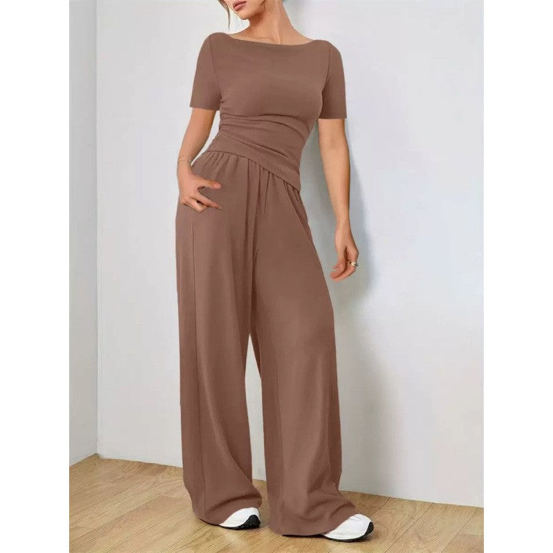 Vela Wide Leg Set - Khaki