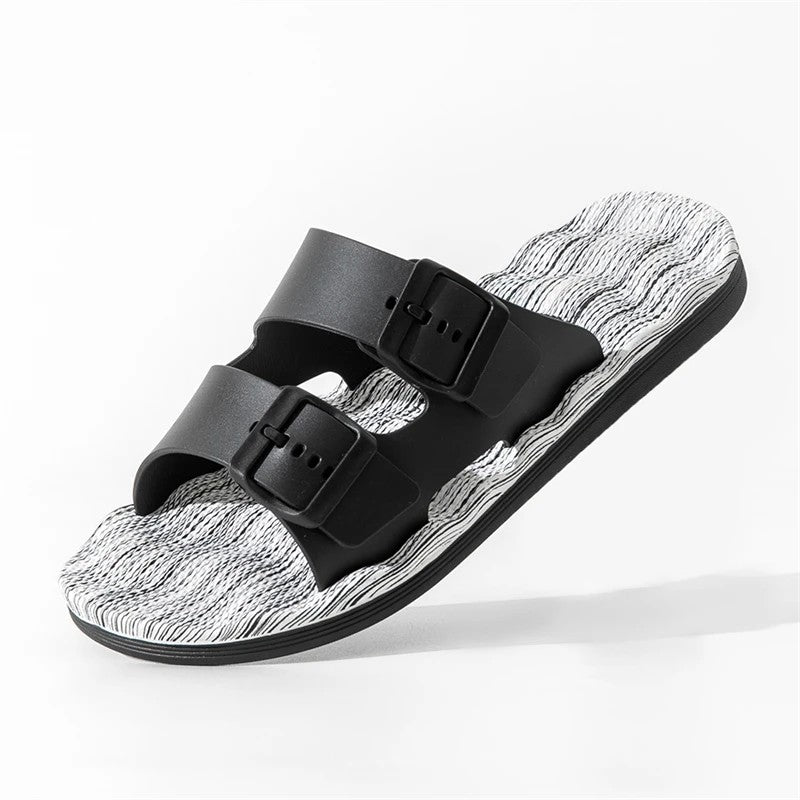 Verdon Adjustable Sandals - White