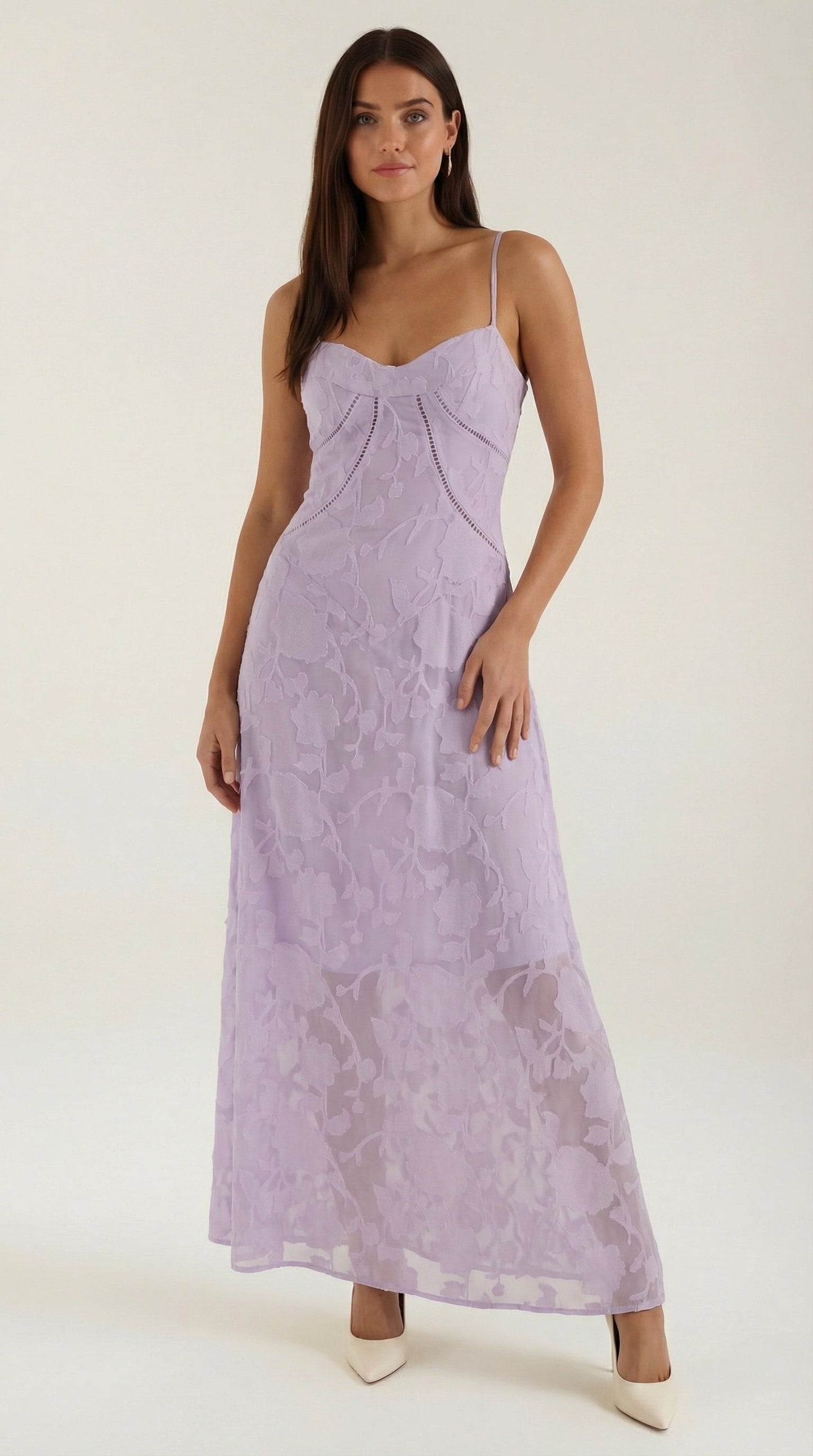 Verona Lace Jacquard Maxi Dress - Orchid