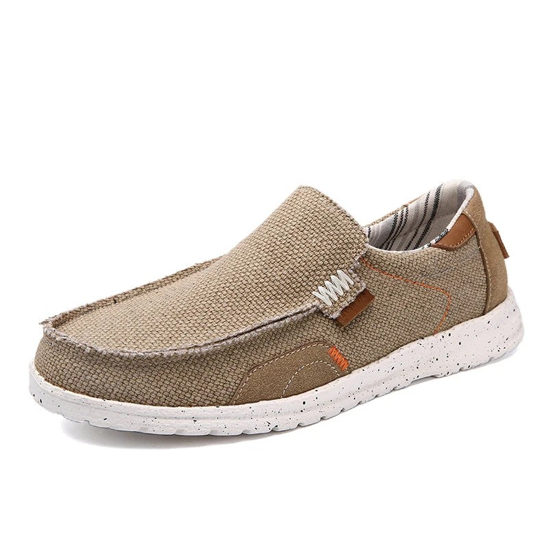 Vista Canvas Slip-On Loafers - Khaki