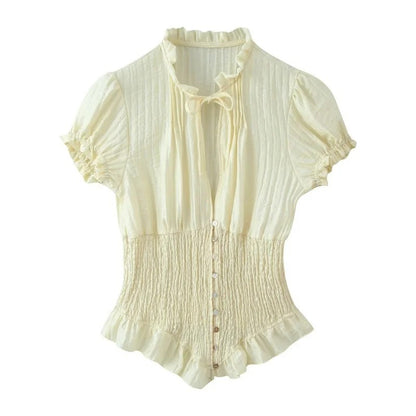 Asti Puff Sleeve Blouse - Ivory