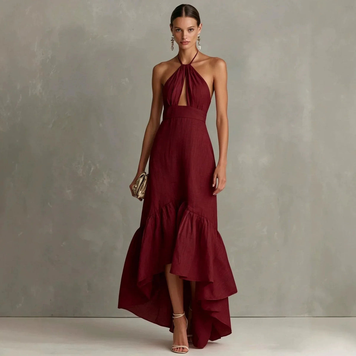 Adalia Halter Midi Dress