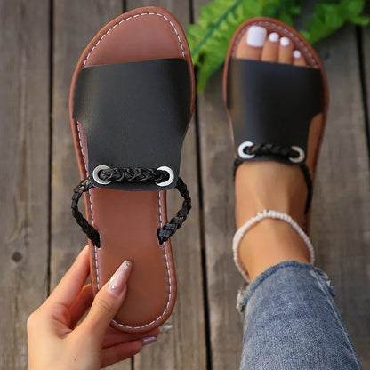 Adelphi Braided Slide Sandals