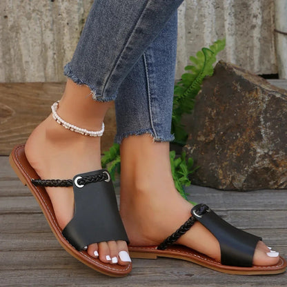 Adelphi Braided Slide Sandals