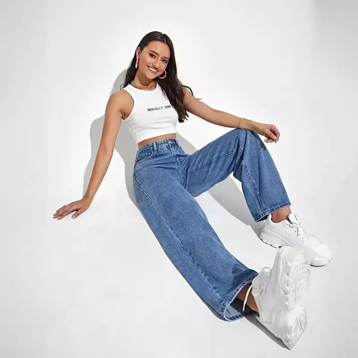 Adria Baggy Straight Jeans