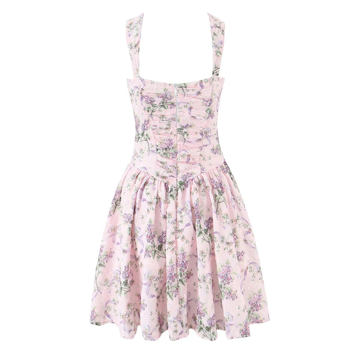 Aelia Ruched Floral Mini Dress