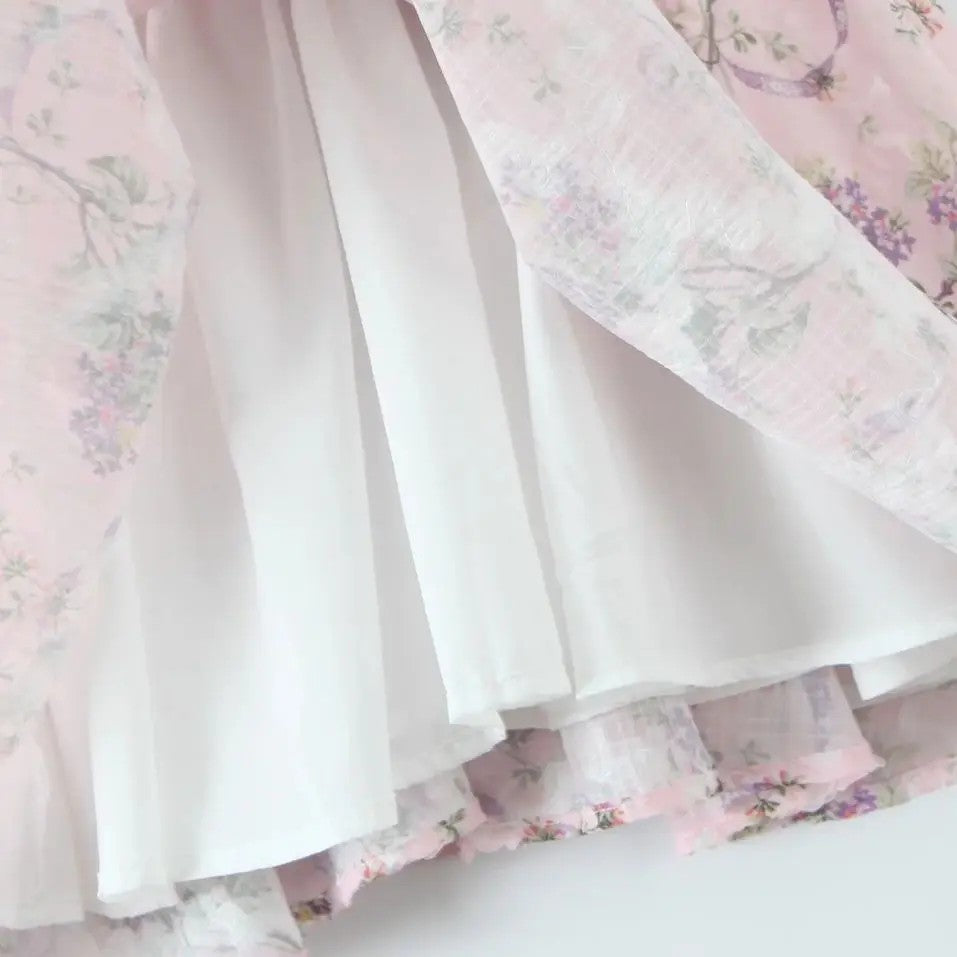 Aelia Ruched Floral Mini Dress
