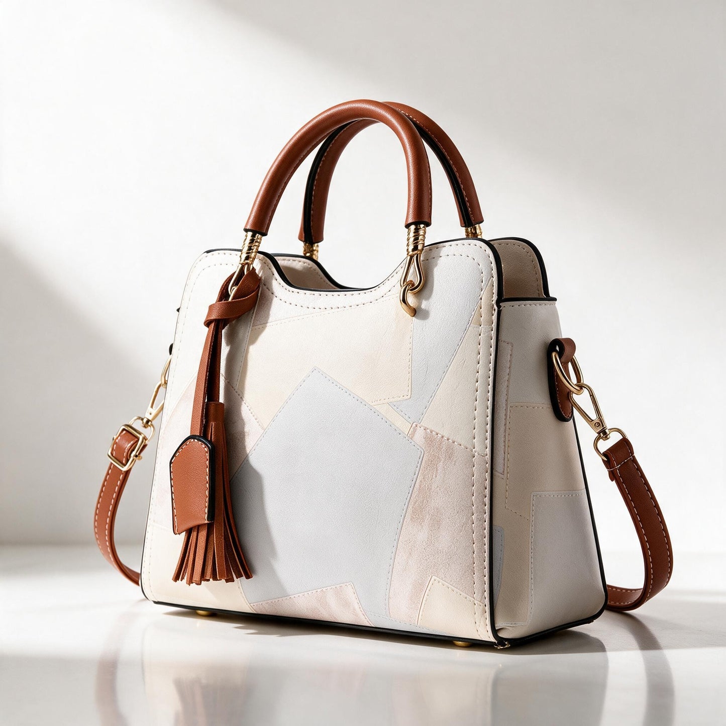 Alani Structured Handbag - Ecru
