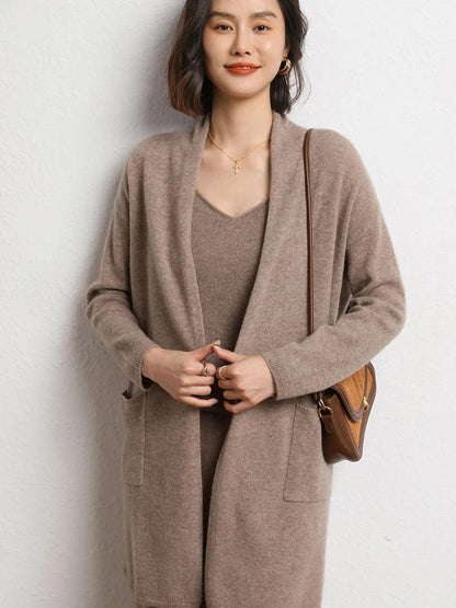 Alassio Cashmere Long Cardigan - Camel