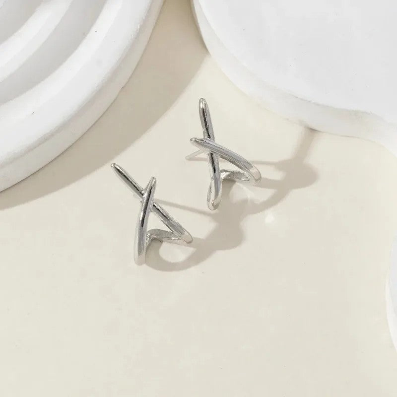 Alba Cross Stud Earrings