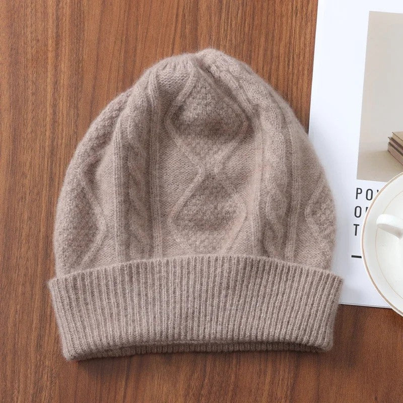 Altessa Rhombus Merino Wool Beanie - Sandstone