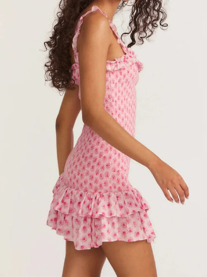 Amalfi Floral Ruched Mini Dress