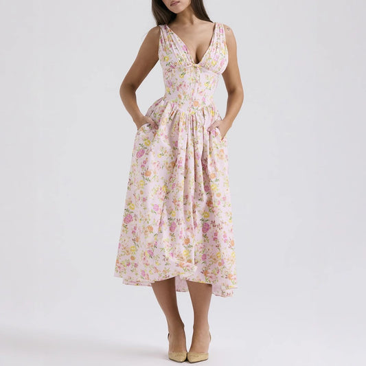 Amalfi Print Maxi Dress