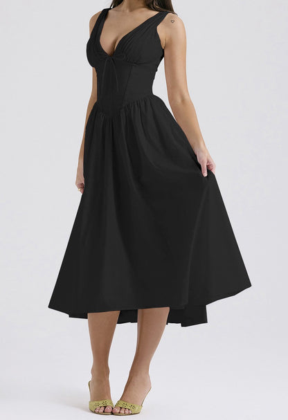 Amalfi Print Maxi Dress - Onyx