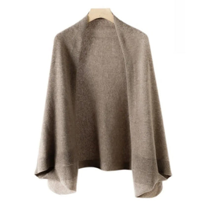 Ambrosi Cashmere Wool Cape - Camel