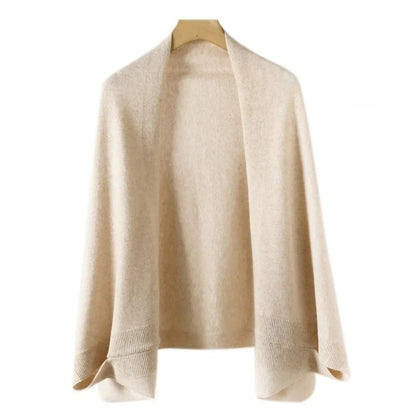Ambrosi Cashmere Wool Cape - Sand