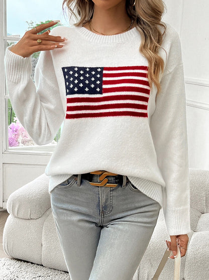 American Flag Knit Sweater