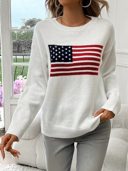 American Flag Knit Sweater