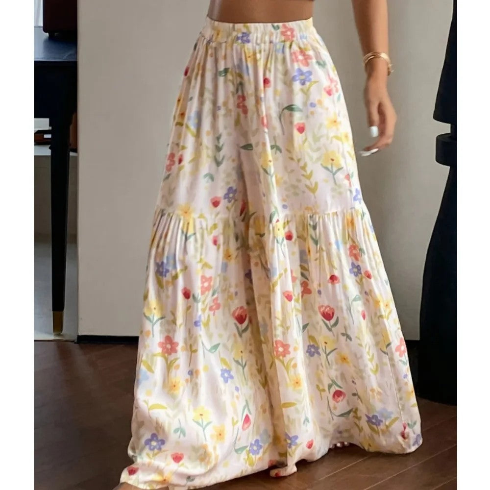 Annecy Floral Chiffon Pants