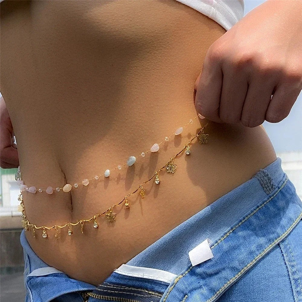 Antibes Double Pearl Chain - Sunlit Gold