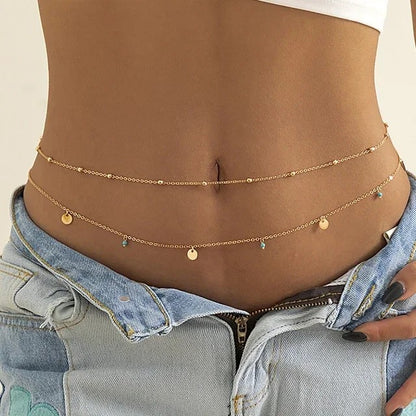 Antibes Double Pearl Chain - Warm Gold
