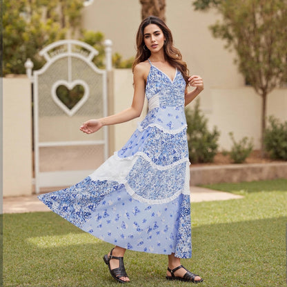 Antibes Lace Tiered Maxi Dress