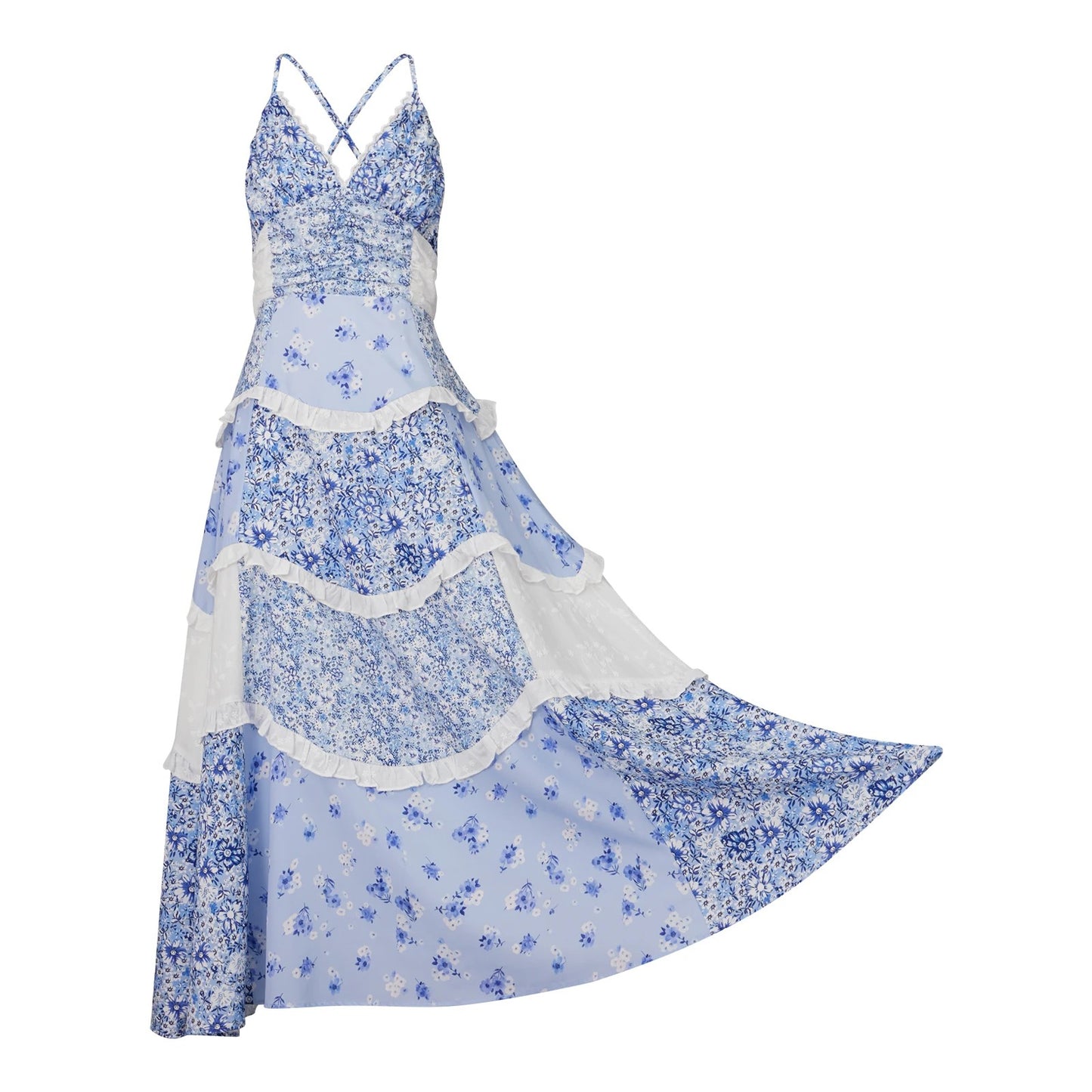 Antibes Lace Tiered Maxi Dress