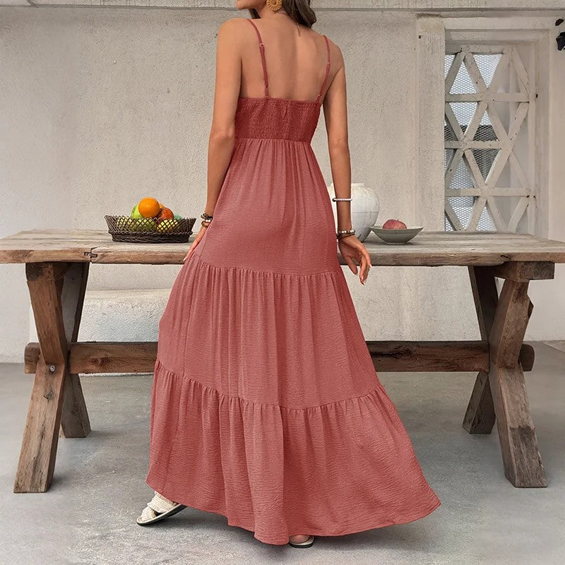Santorini Deep-V Dress