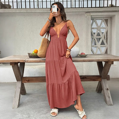 Santorini Deep-V Dress