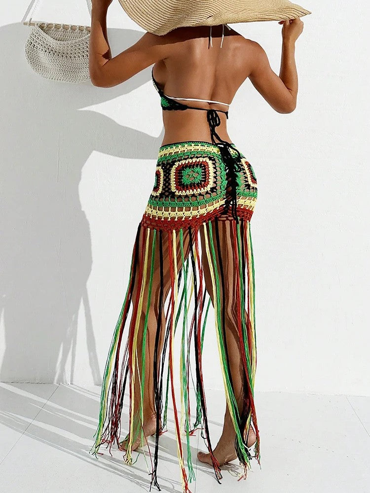Santorini Halter Crochet Cover-Up