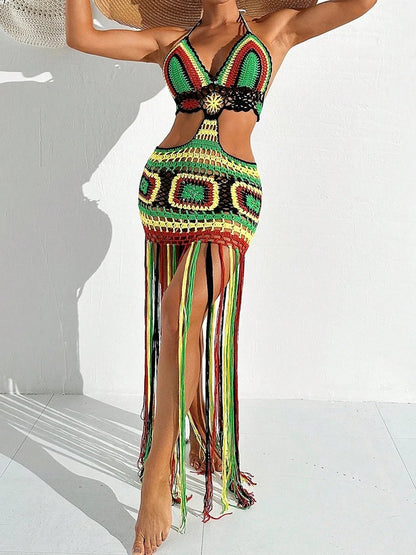 Santorini Halter Crochet Cover-Up
