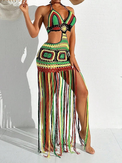 Santorini Halter Crochet Cover-Up