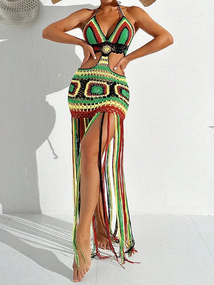 Santorini Halter Crochet Cover-Up