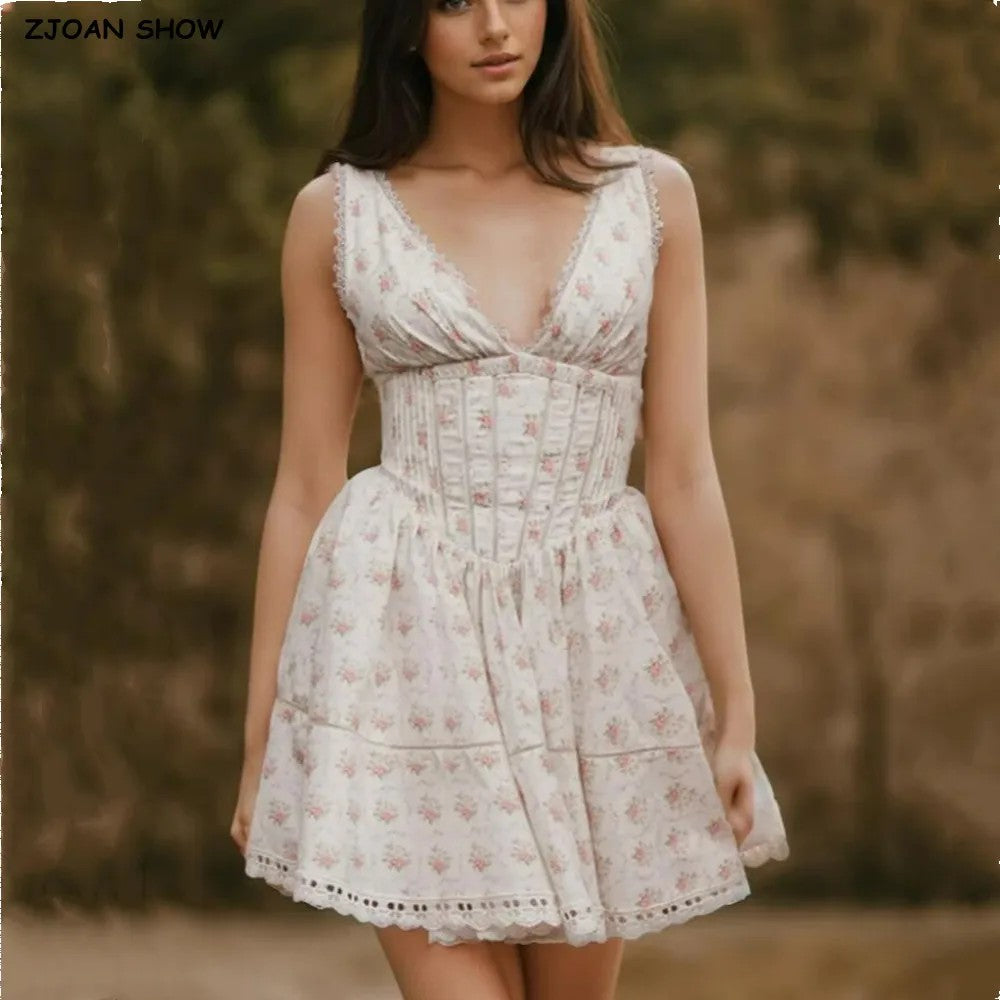 Aria Floral Maxi Dress - White Floral