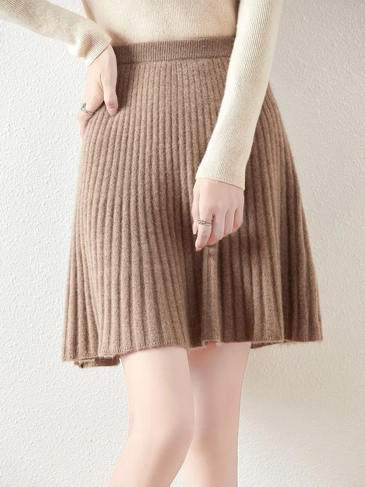 Arona Merino Cashmere Knit Skirt