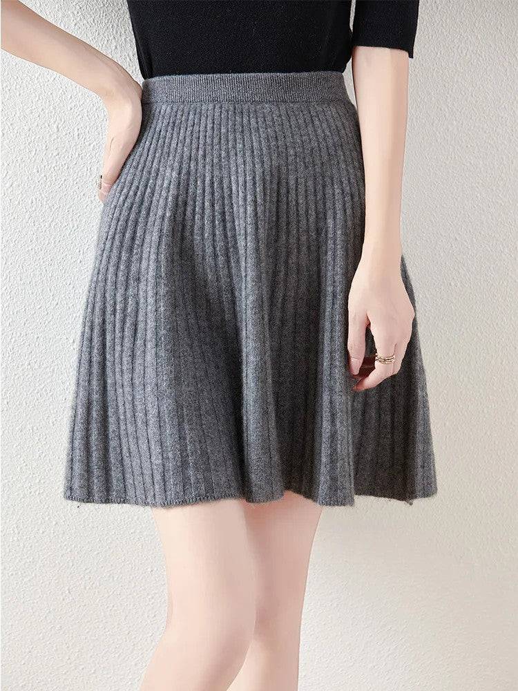 Arona Merino Cashmere Knit Skirt