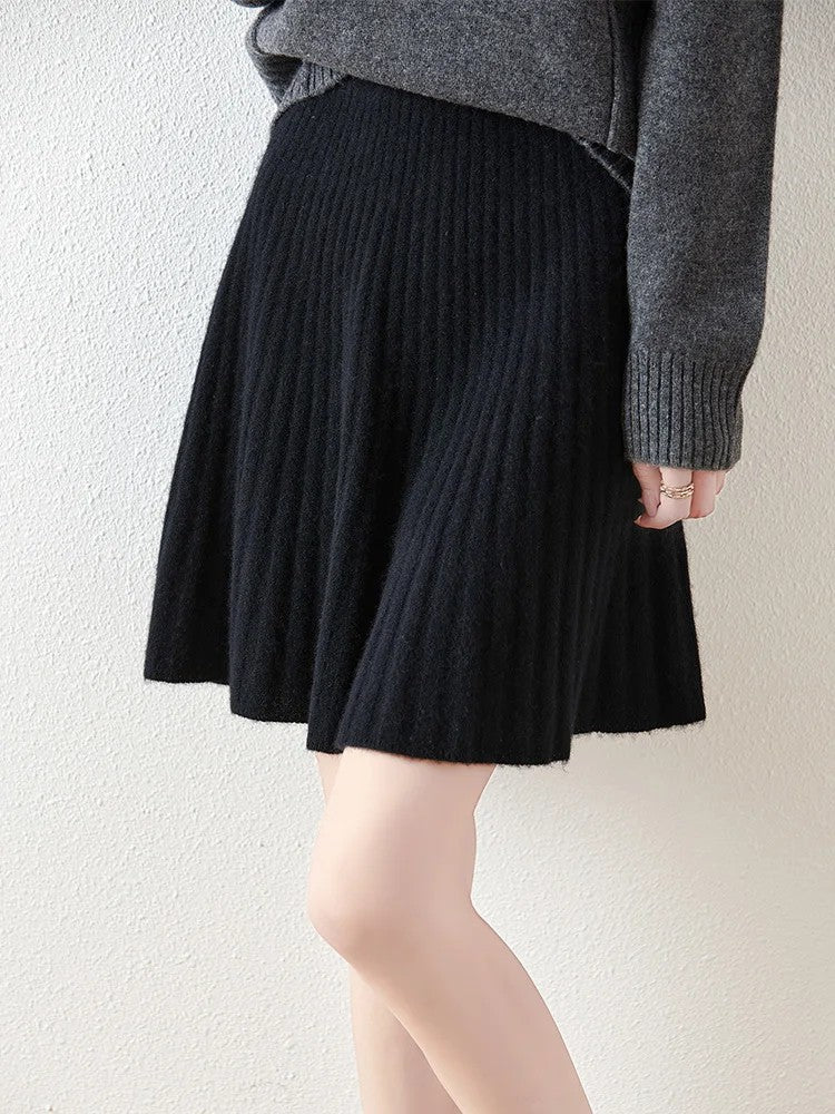 Arona Merino Cashmere Knit Skirt